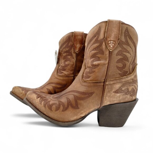 Ariat Chandler Women's Size 9C W Naturally Distressed Brown Leather Western Boot - Picture 4 of 16